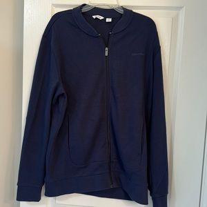 Calvin Klein zip up sweater in excellent condition. Navy blue. Large.